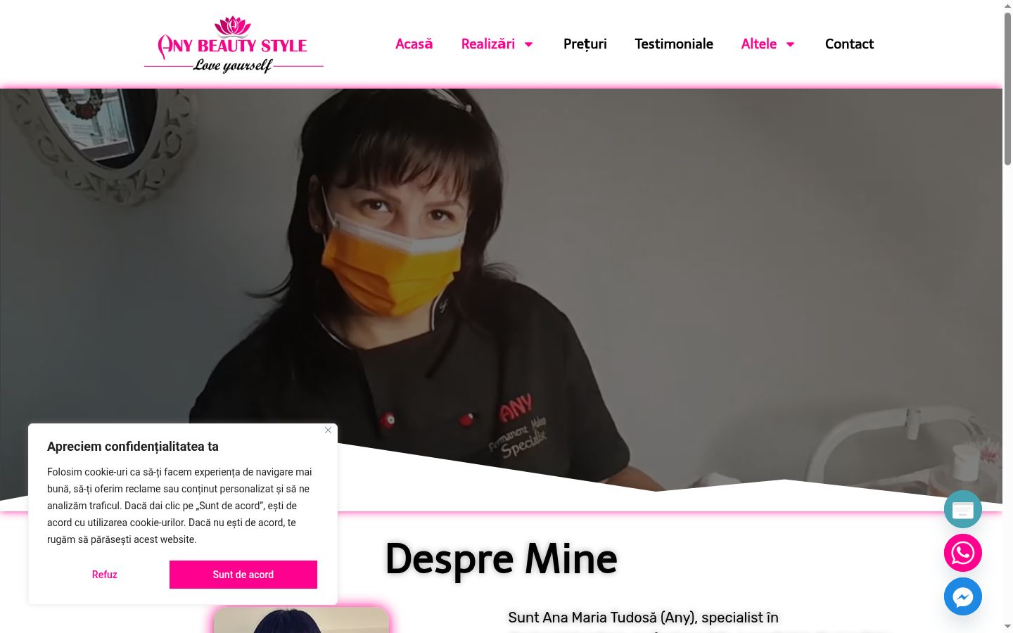 Screenshot tal-banner tal-kunsens muri qabel kwalunkwe interazzjoni