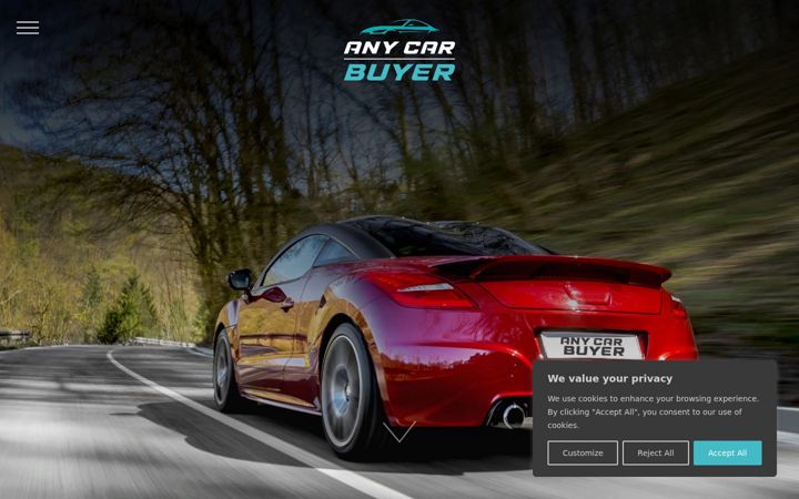 Screenshot of anycarbuyer.co.uk