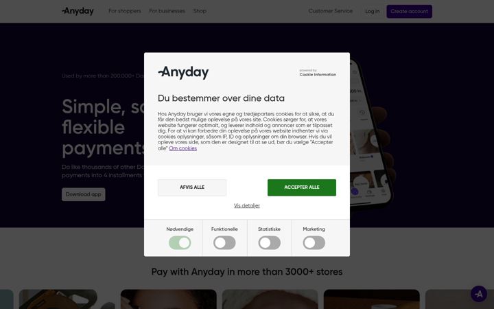 Screenshot van anyday.io