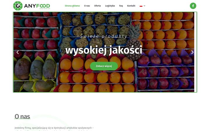 Captura de pantalla de anyfood.pl