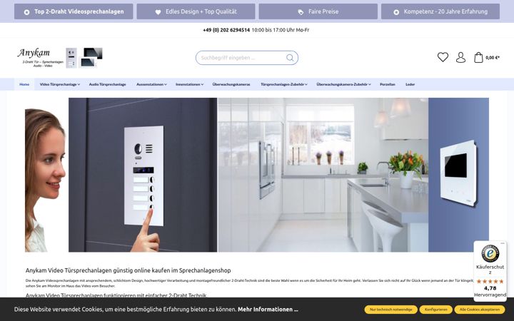 Snimka zaslona za anykam.com