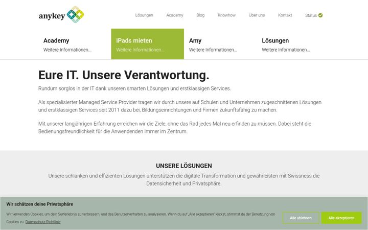 Screenshot of anykey.ch