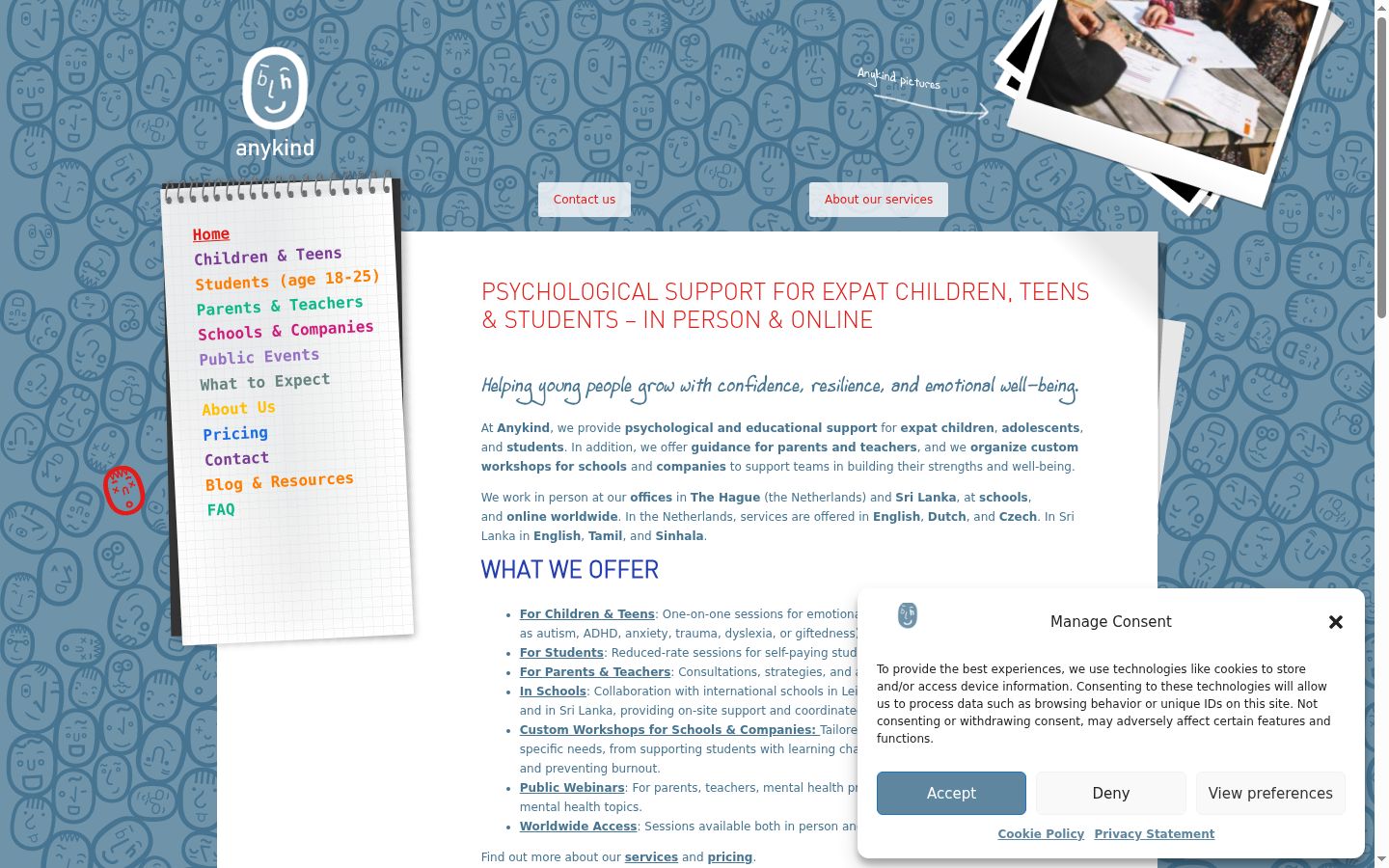 Screenshot tal-banner tal-kunsens muri qabel kwalunkwe interazzjoni