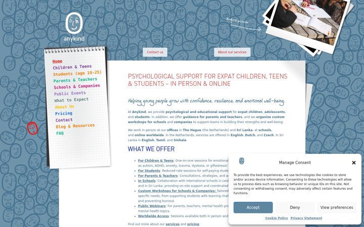 Screenshot of anykind.org
