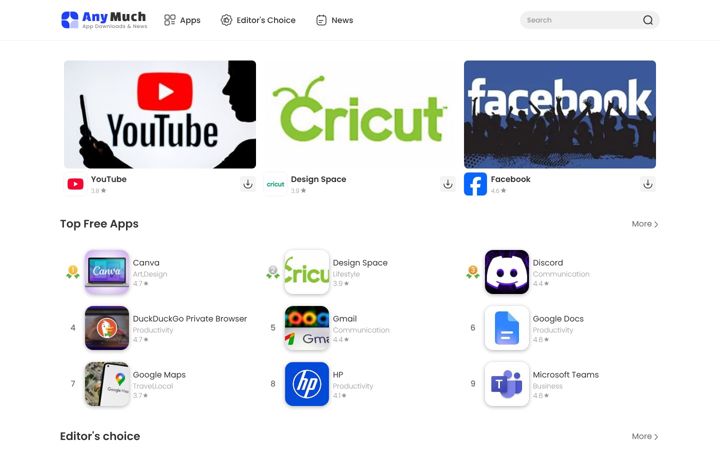 Screenshot of anymuch.com