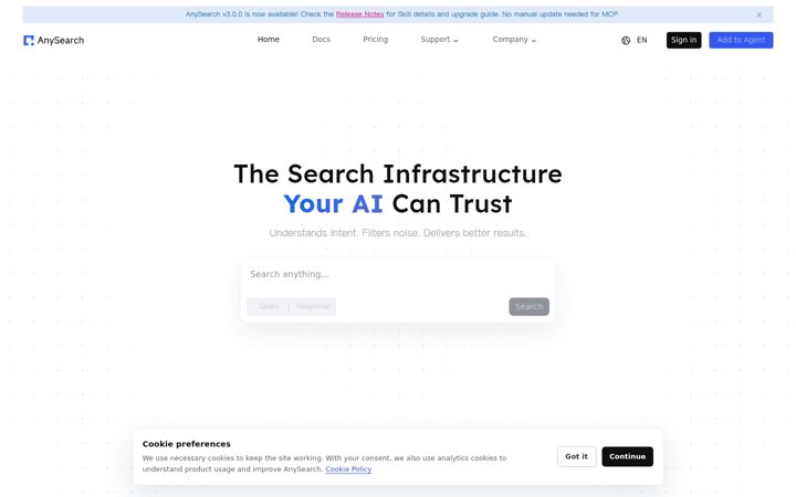 Screenshot of anysearch.com
