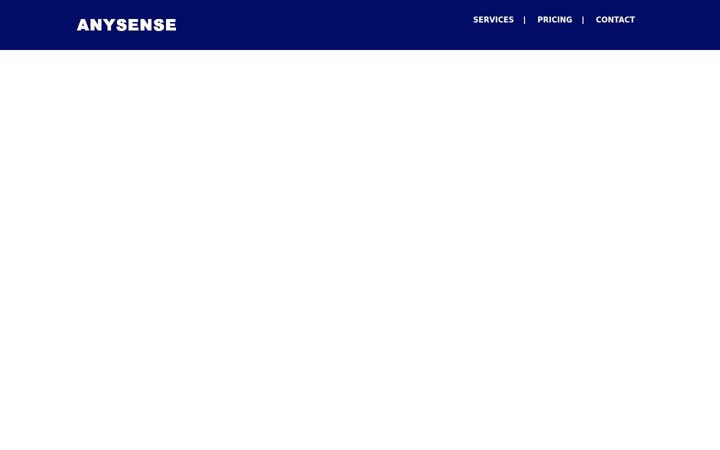 Posnetek zaslona anysense.io
