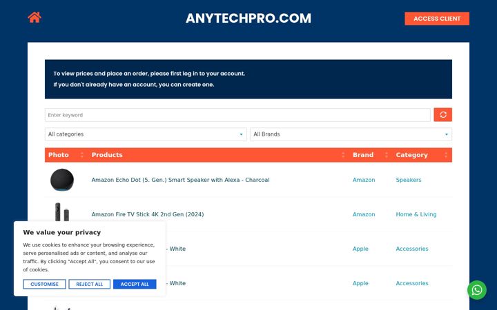 Ekrano kopija anytechpro.com