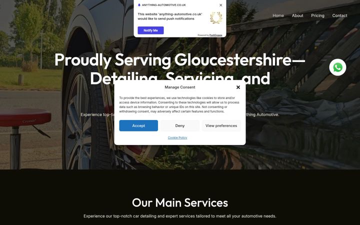 Screenshot of anything-automotive.co.uk