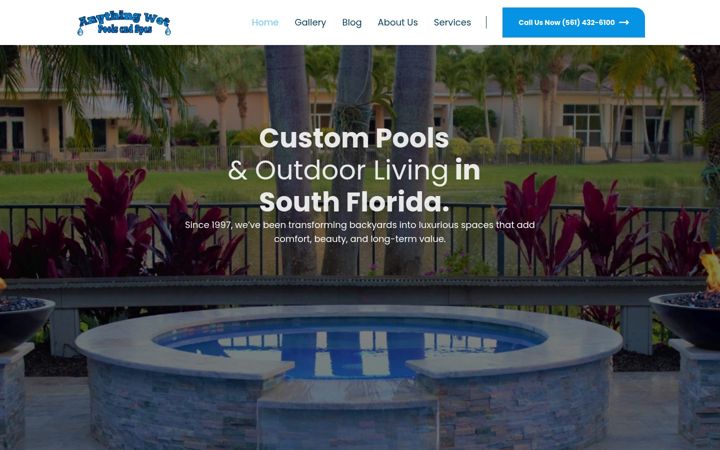 Screenshot of anythingwetpools.com