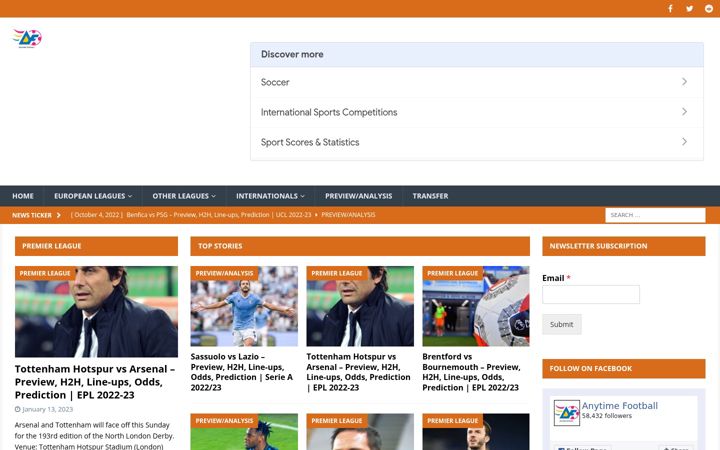 Skærmbillede af anytime-football.com