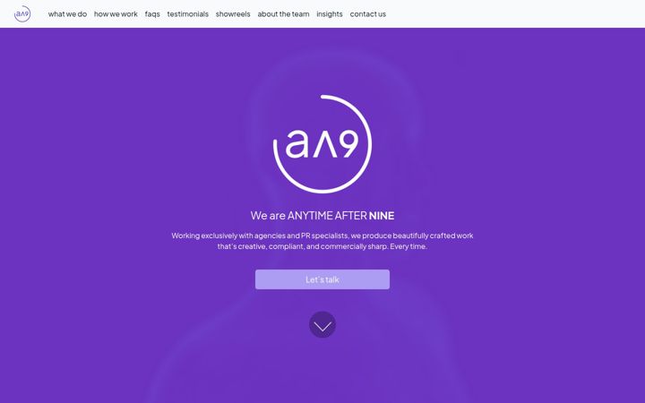 Screenshot of anytimeafter9.com