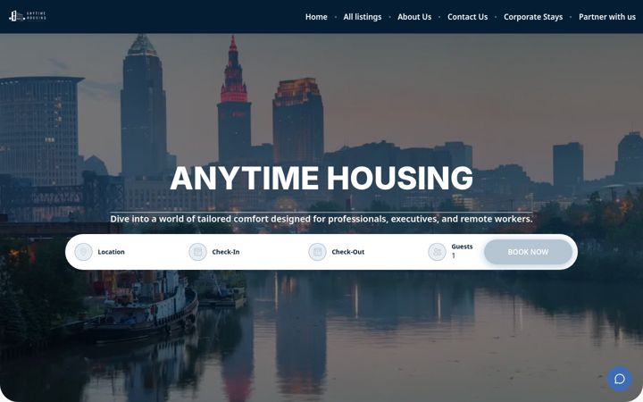 Skærmbillede af anytimehousing.com