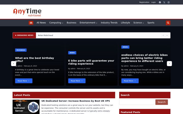 Screenshot di anytimenutritionist.in