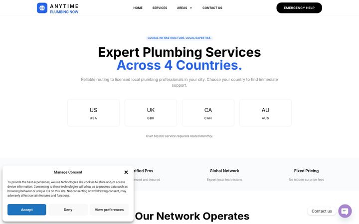 Screenshot of anytimeplumbingnow.com