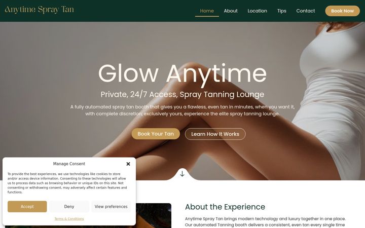 Screenshot di anytimespraytan.ie