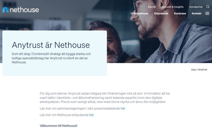 Screenshot of anytrust.se