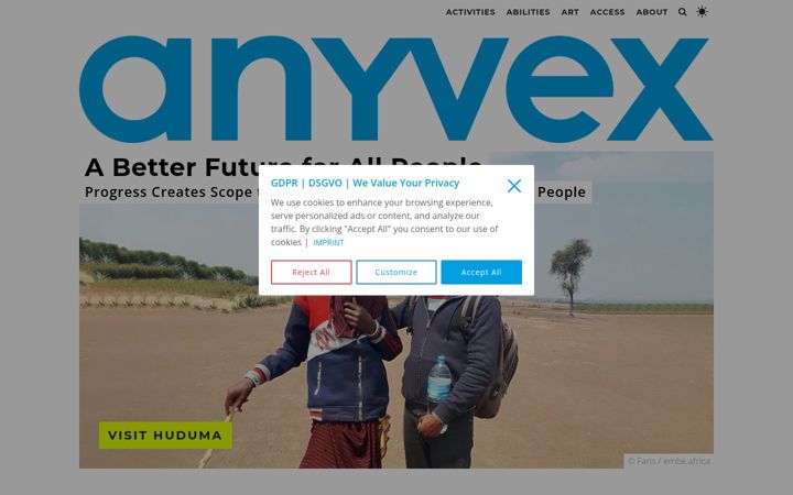 Screenshot of anyvex.de