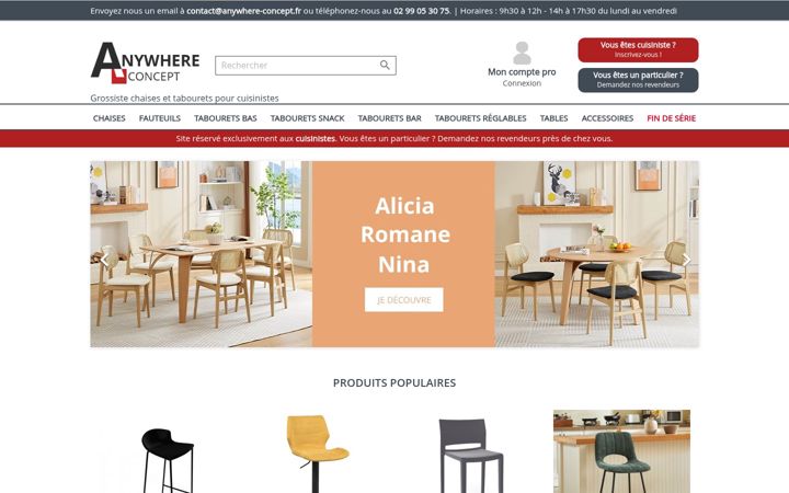 Screenshot of anywhere-concept.fr