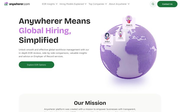 Screenshot of anywherer.com