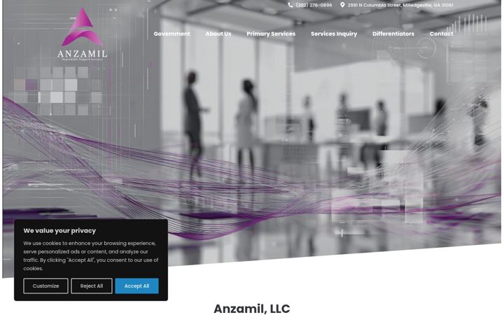Screenshot of anzamil.com