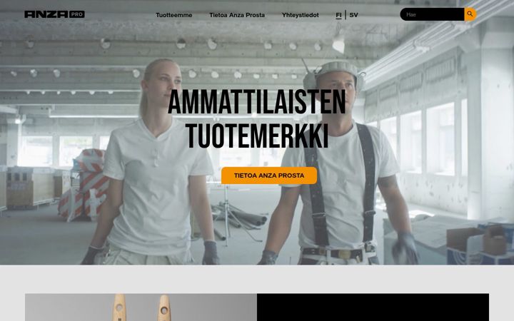Screenshot of anzapro.fi