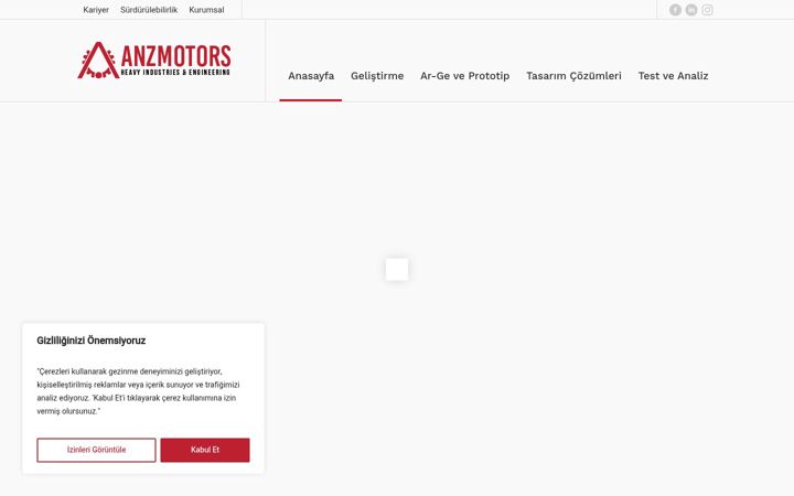 Screenshot of anzmotors.com