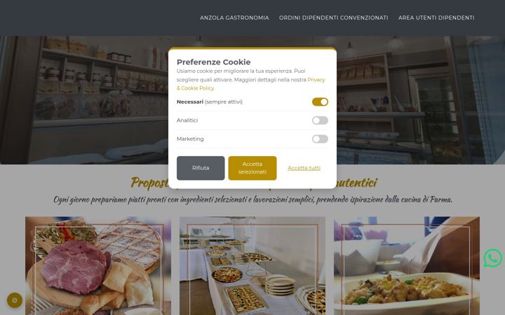 Screenshot of anzolagastronomia.it