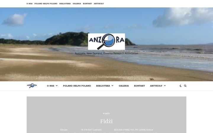 Screenshot di anzora.org.pl