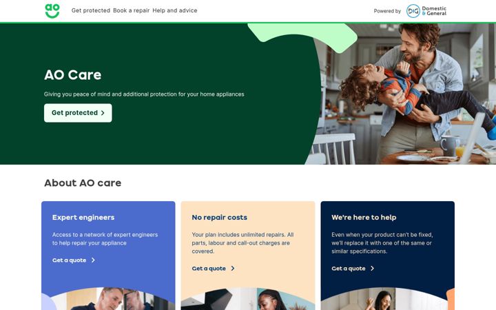 Screenshot of ao-care.com