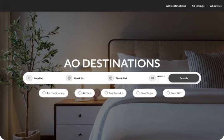 Snímek obrazovky ao-destinations.com