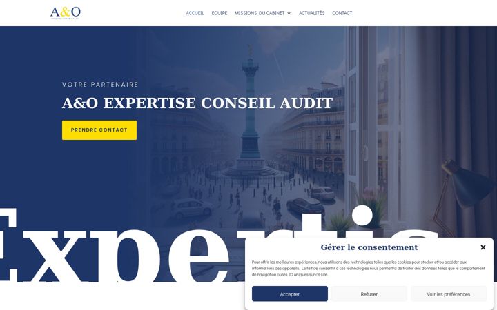 Snímek obrazovky ao-expertise.com