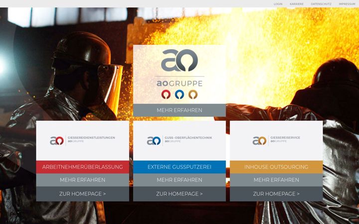 Screenshot of ao-gruppe.com