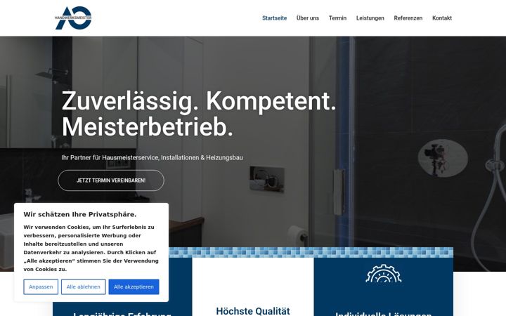 Screenshot of ao-handwerksmeister.de