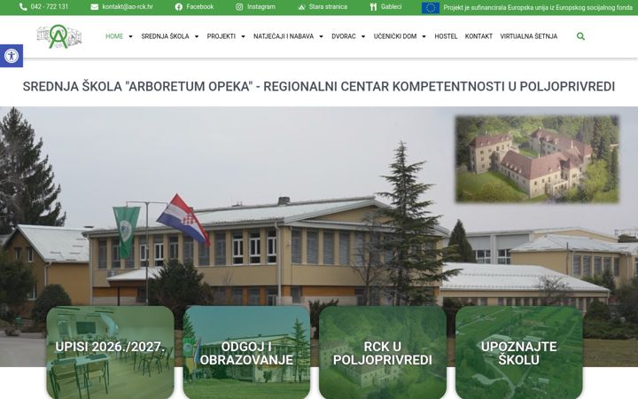 Screenshot of ao-rck.hr