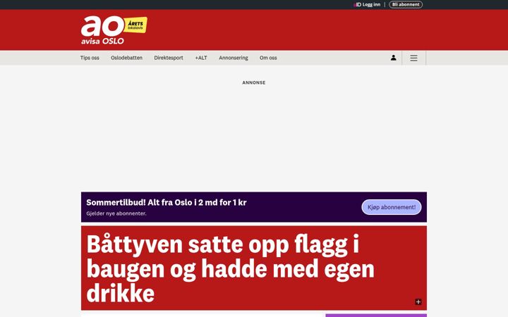 Screenshot of ao.no