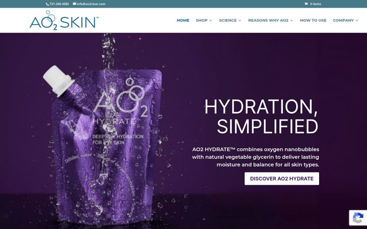 Skjámynd af ao2clear.com