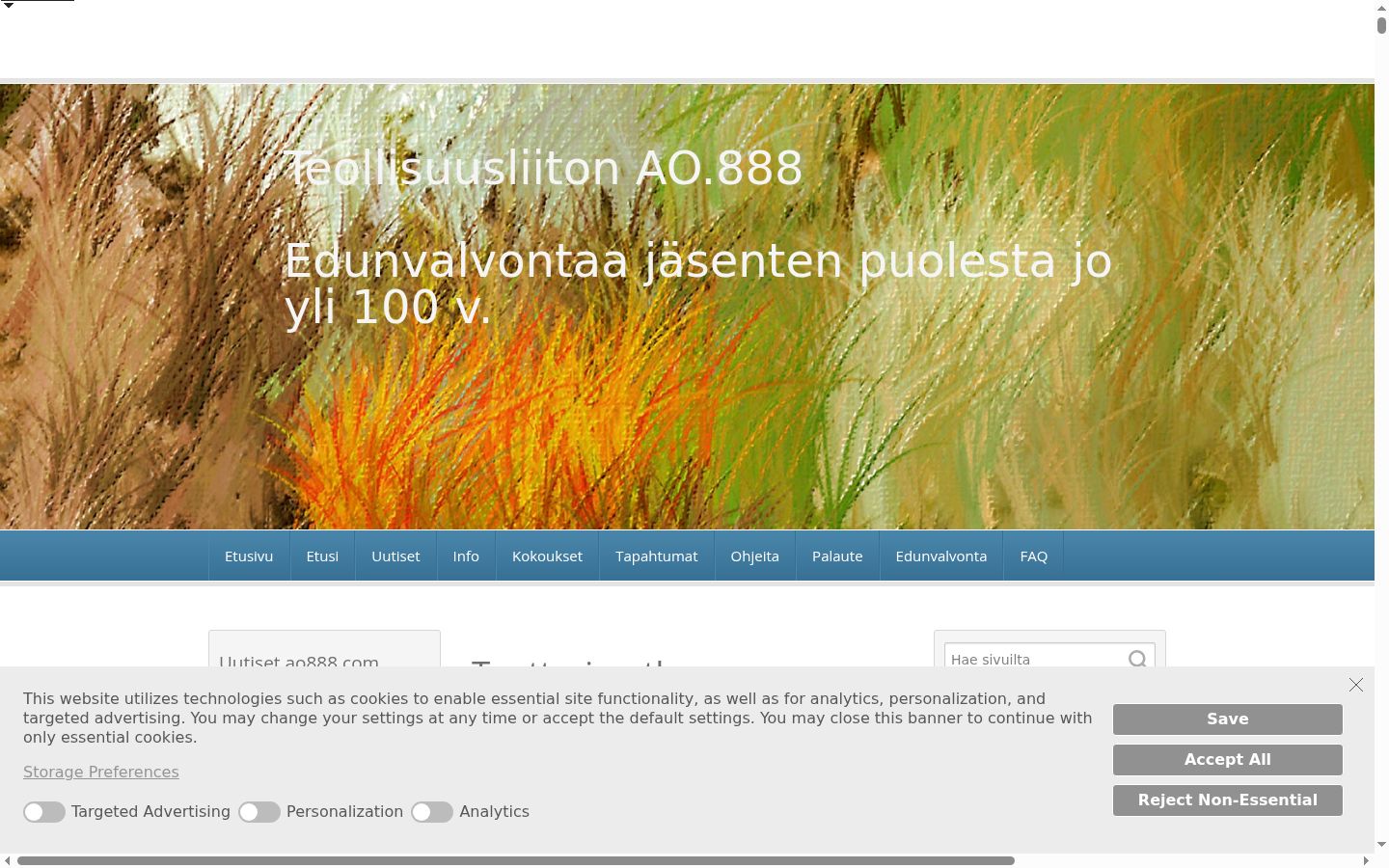 Snímek obrazovky baneru souhlasu zobrazeného před jakoukoli interakcí