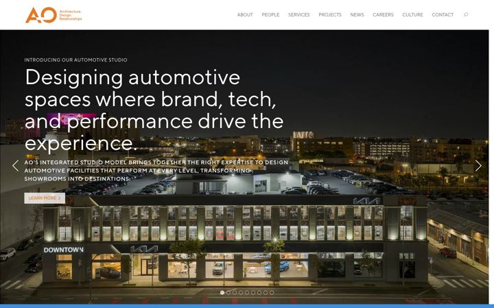 Skjámynd af aoarchitects.com