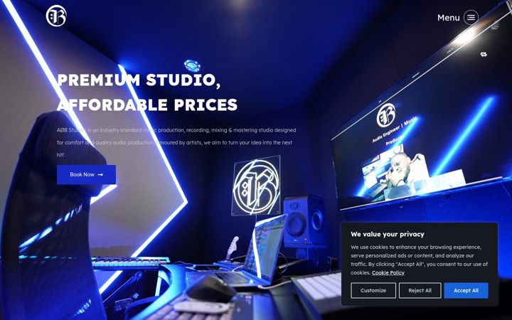 Screenshot of aobstudios.com