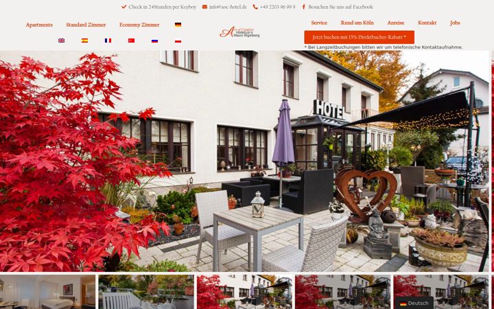 Screenshot of aoc-hotel.de