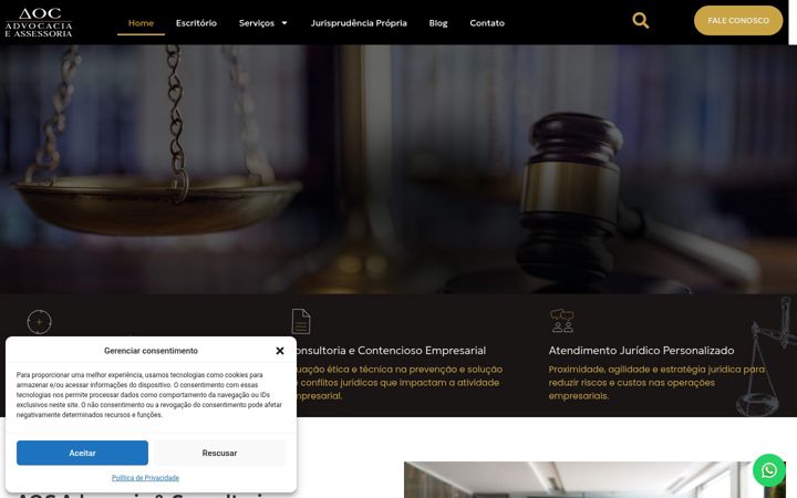 Screenshot di aocadvocacia.com.br