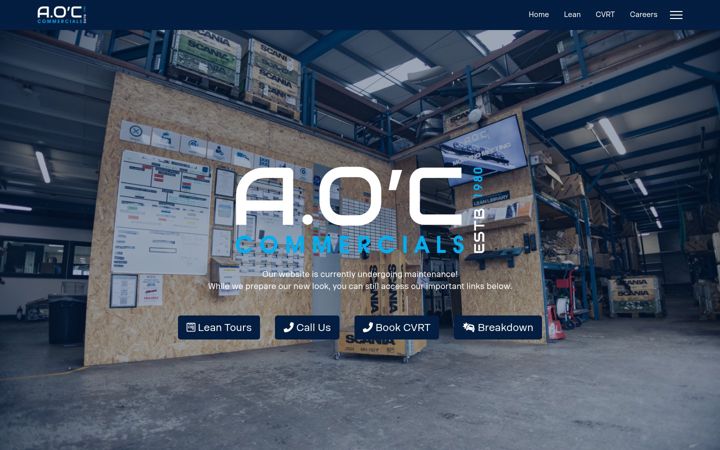Screenshot of aoccommercials.ie