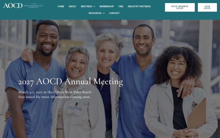 Screenshot of aocd.org