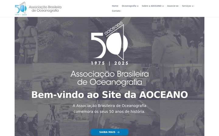Screenshot of aoceano.org.br