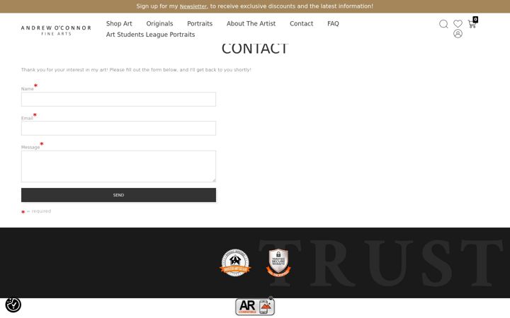 Screenshot of aoconnorart.com