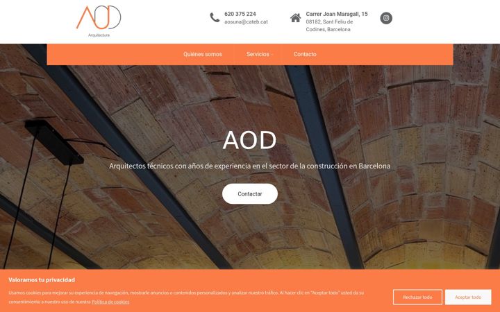 Screenshot von aodarquitectura.com