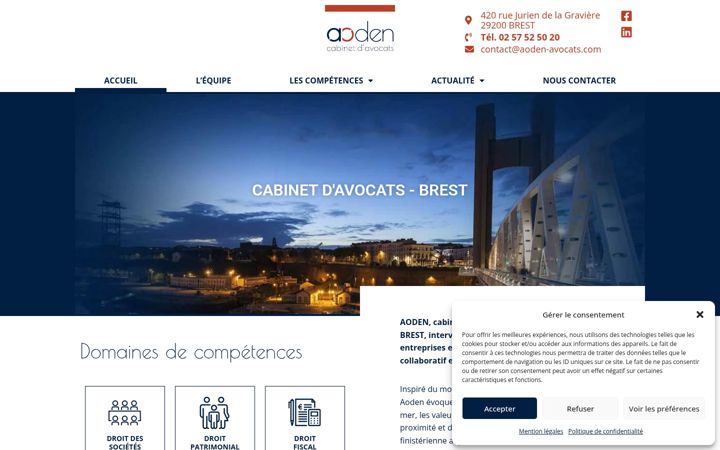 Screenshot von aoden-avocats.com