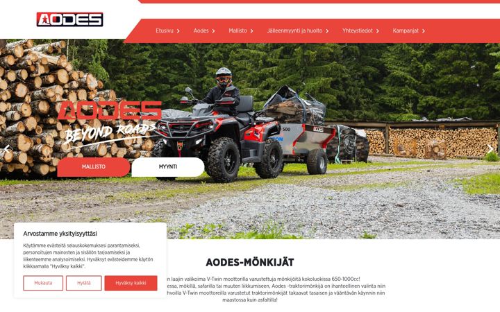 Screenshot of aodes.fi