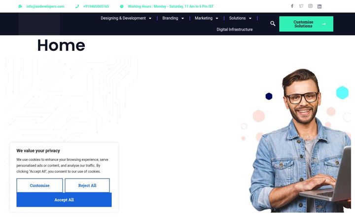 Screenshot von aodevelopers.com